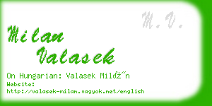 milan valasek business card